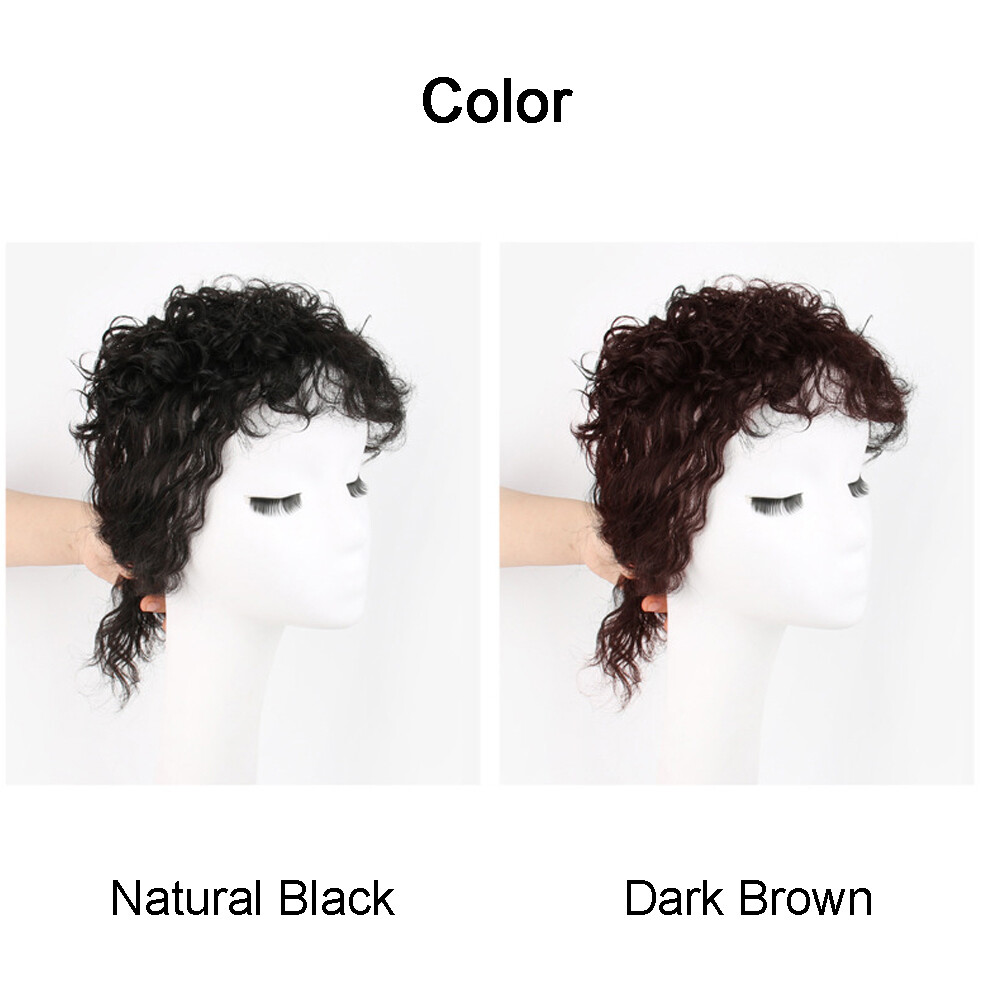100% Human Hair Topper Toupee Hairpiece Curly Clip in Top Hair Pieces for Women