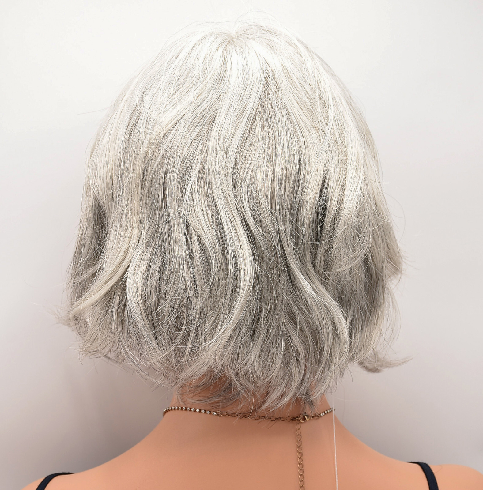 MARSHA Wig by ENVY, Medium Grey, *CLEARANCE!* Mono Top & Lace Front