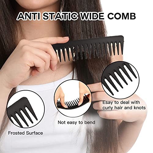 12Pcs Wig Styling Set – Massage Brush, Wide-Tooth Comb, Edge Brush & Clips for W