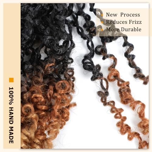 8 Packs Yanky Twist Crochet Hair Pre-looped Crochet 8 Inch (Pack of 8) 1B/30/27