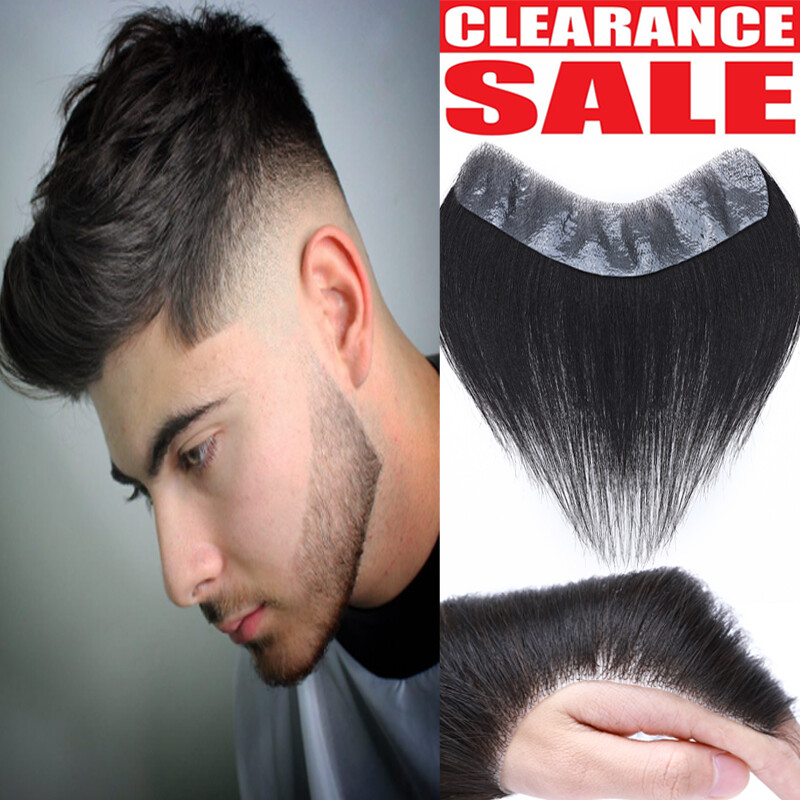 Durable PU Poly Skin Mens Toupee 100% Remy Hair Replacement Hairpiece System Wig