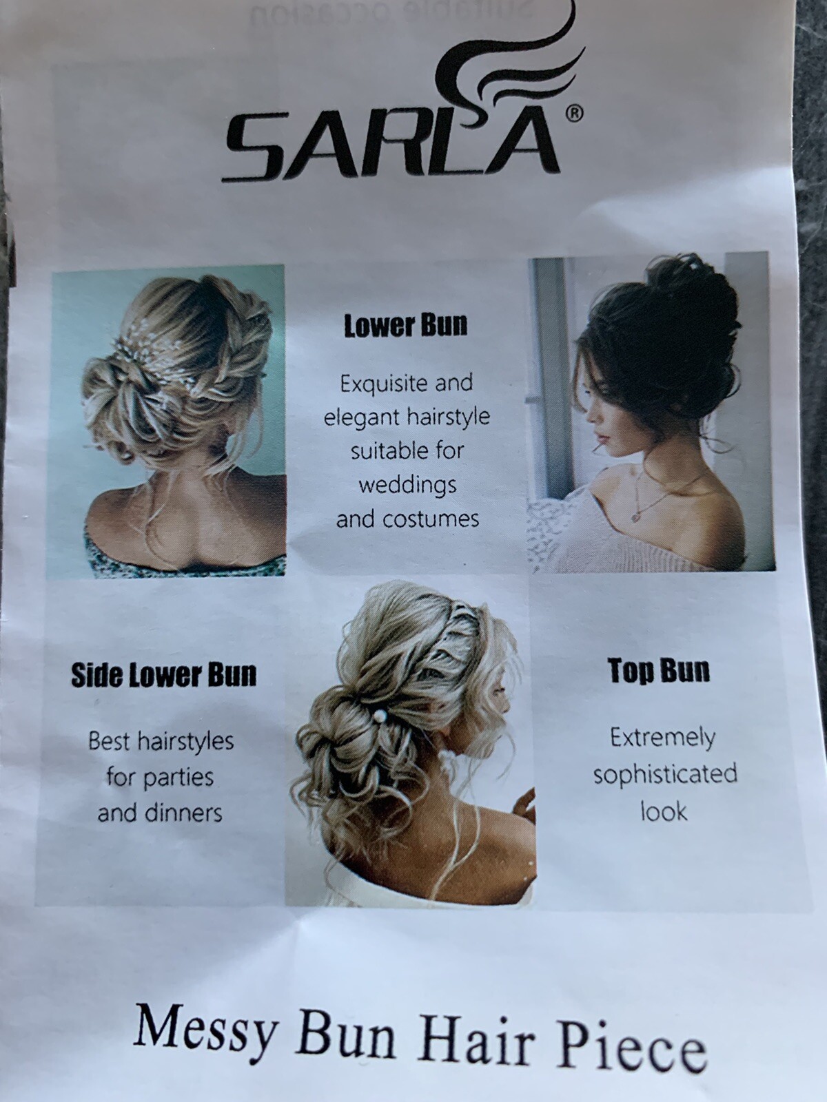 Blonde Messy Bun Hair Piece Scrunchie Updo Wrap Hair Extensions as Human