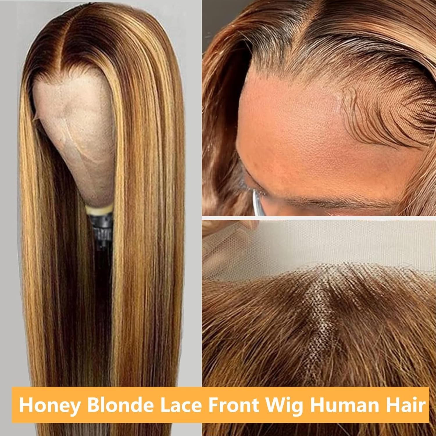 HD Transparent Lace Front Wig 13×6 4/27 Highlight