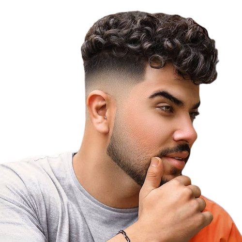 N.L.W Toupee for mens 10mm curl full lace human hair pieces natural base 10×8″