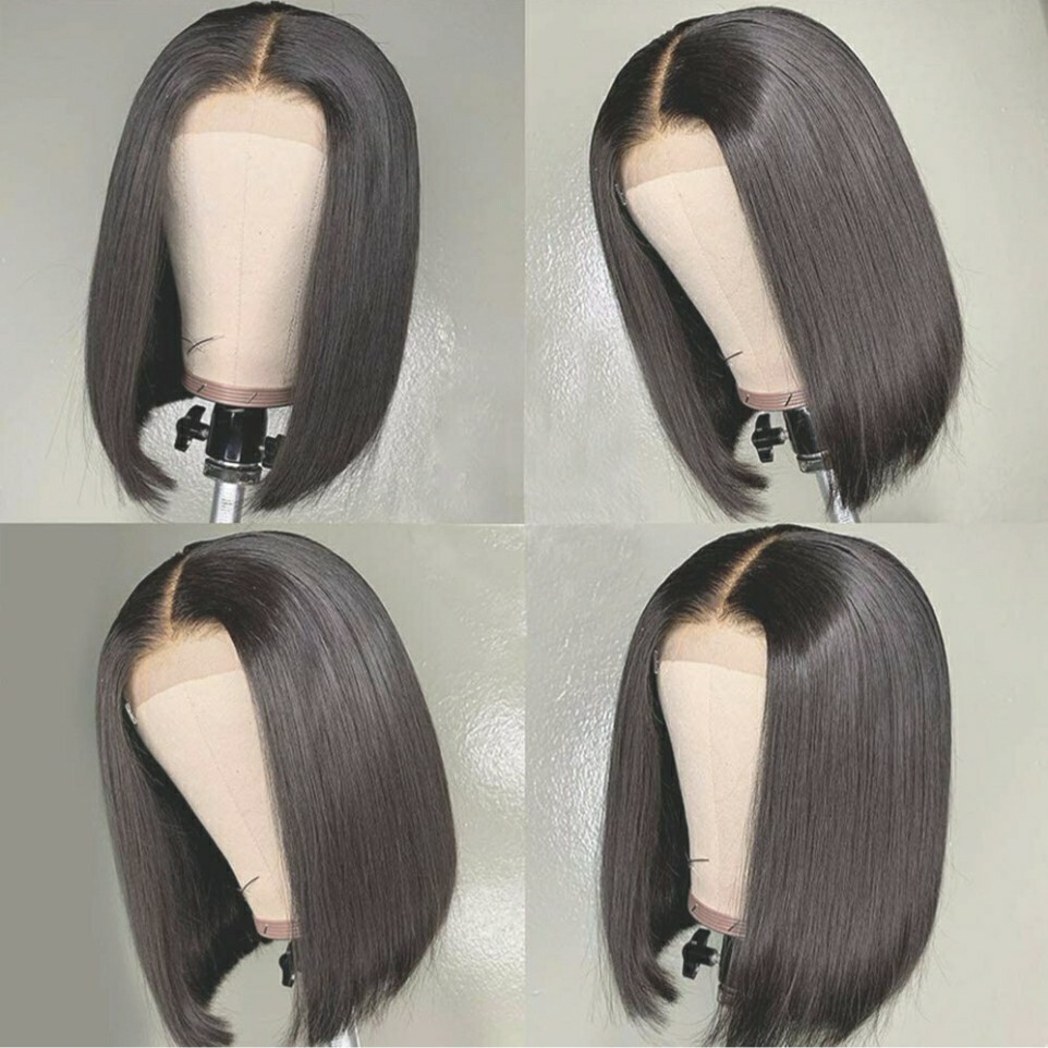 Human Hair Bob Wigs 4×4 Lace Closure Wig Short Wigs 10 Inches