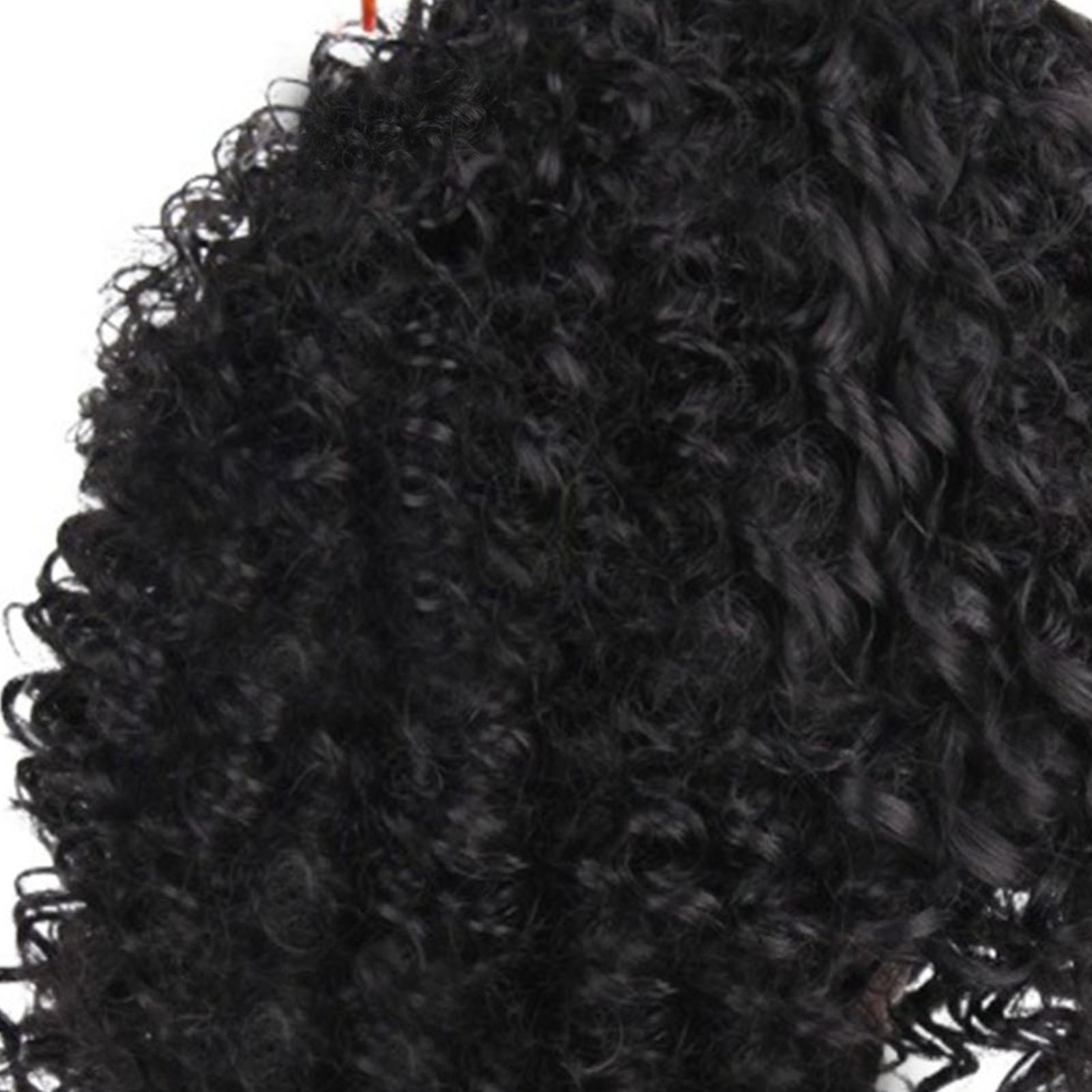Afro Kinky Curly Short Wig Dark Brown Middle Part Full Wig with Wig Cap
