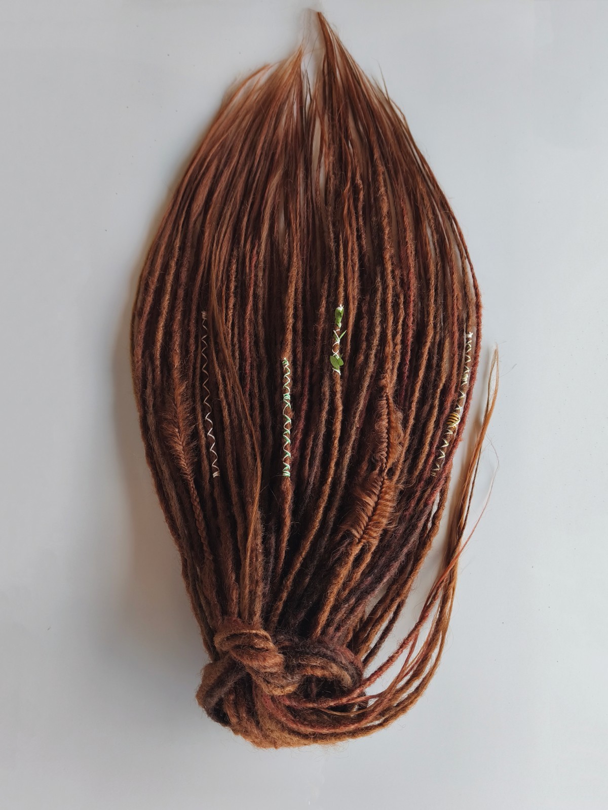 Synthetic DE Dreadlocks Auburn Blend Boho Handmade Dreadlock Extensions Full Set