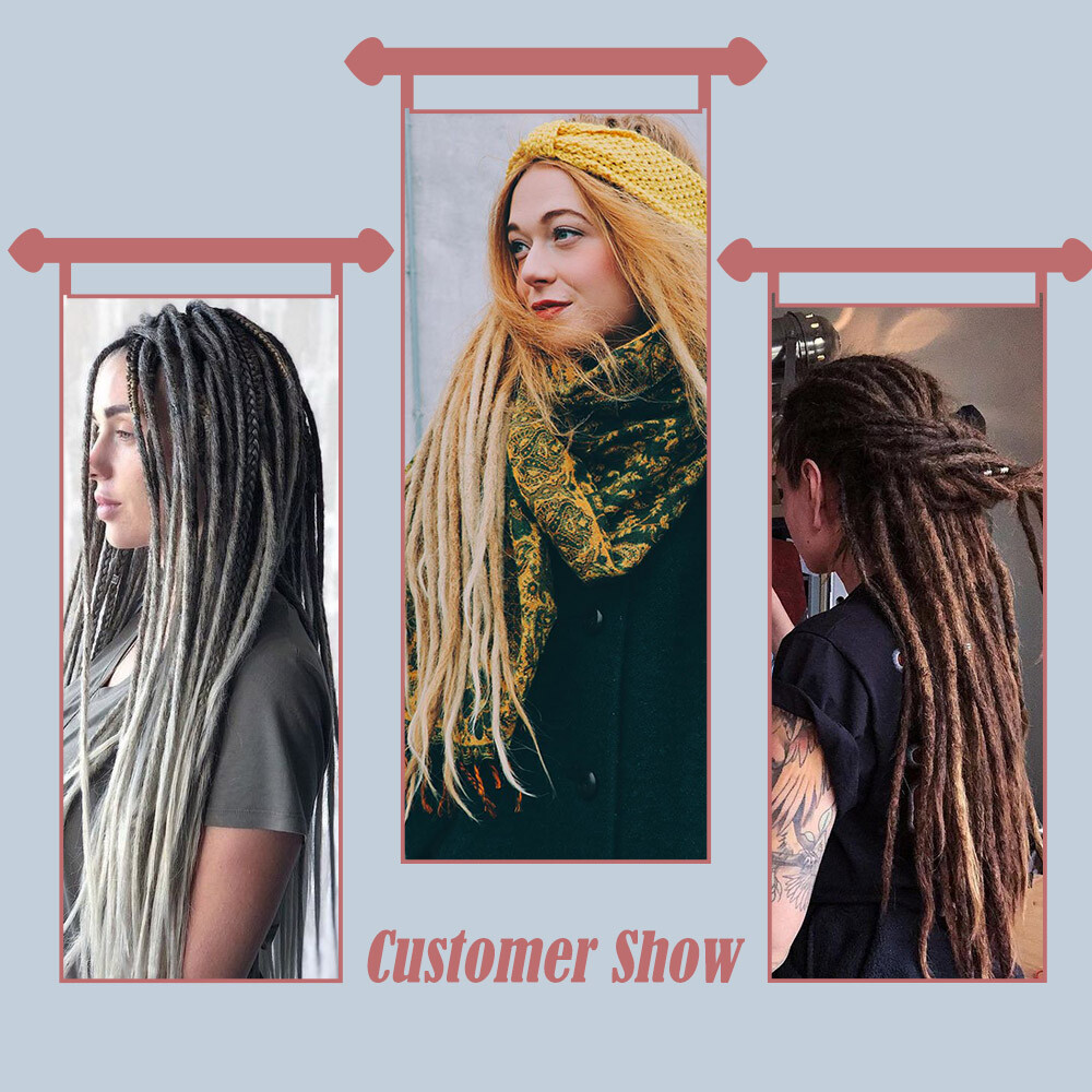 20inch Crochet Dreadlocks Hair Extensions Handmade Hair Natural Real as Human US