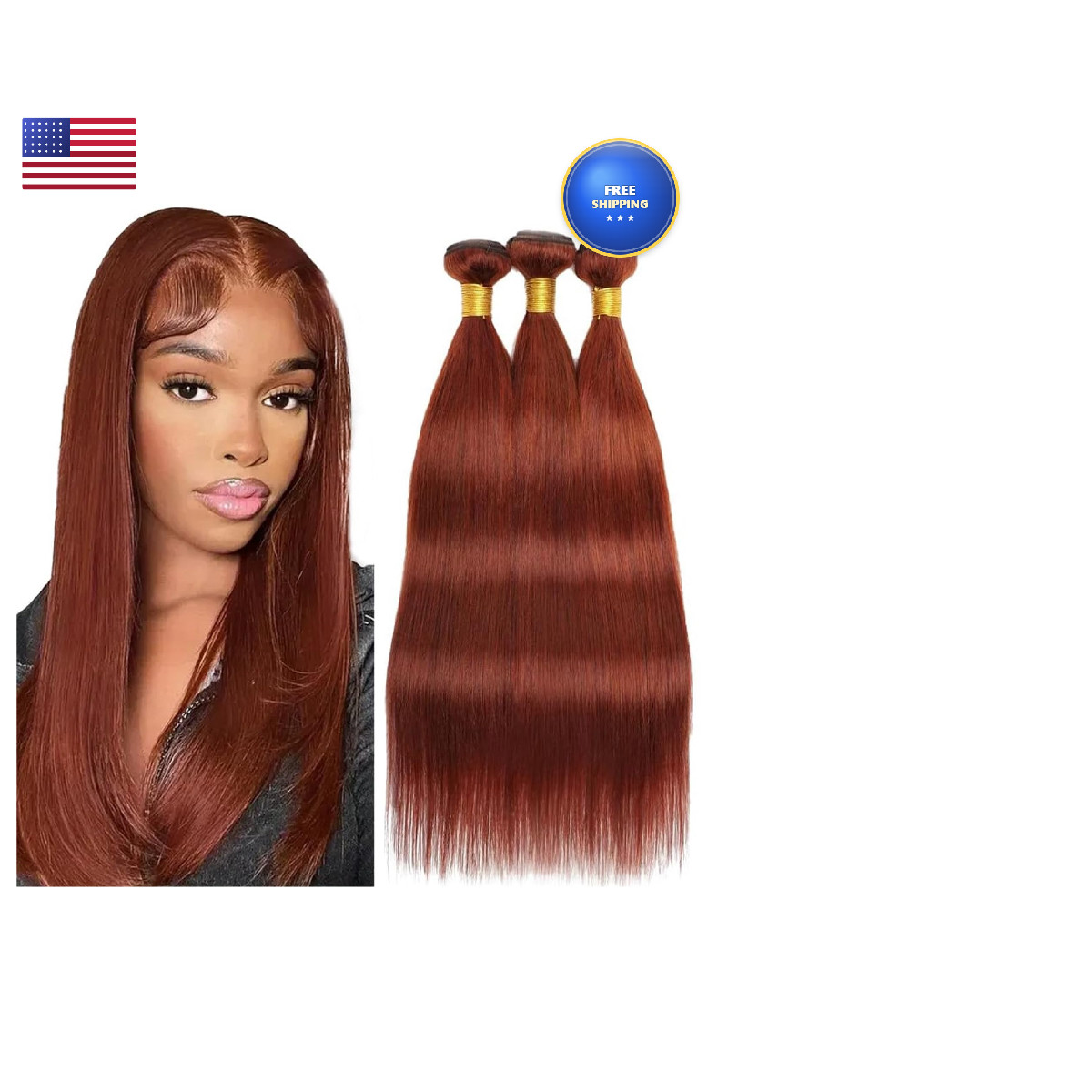 Habiliana Human Hair Bundles 14 16 18 Inch 3 Bundles Straight Human Hair