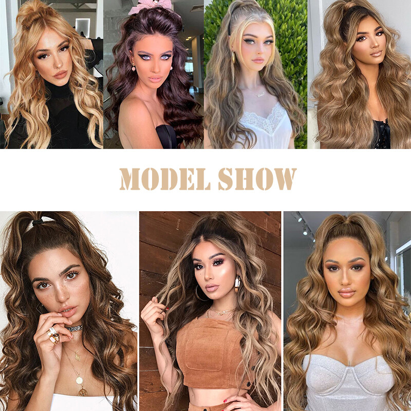 24″ Long Drawstring Ponytail Pony Tail Clip In Hair Extension Real as Human US