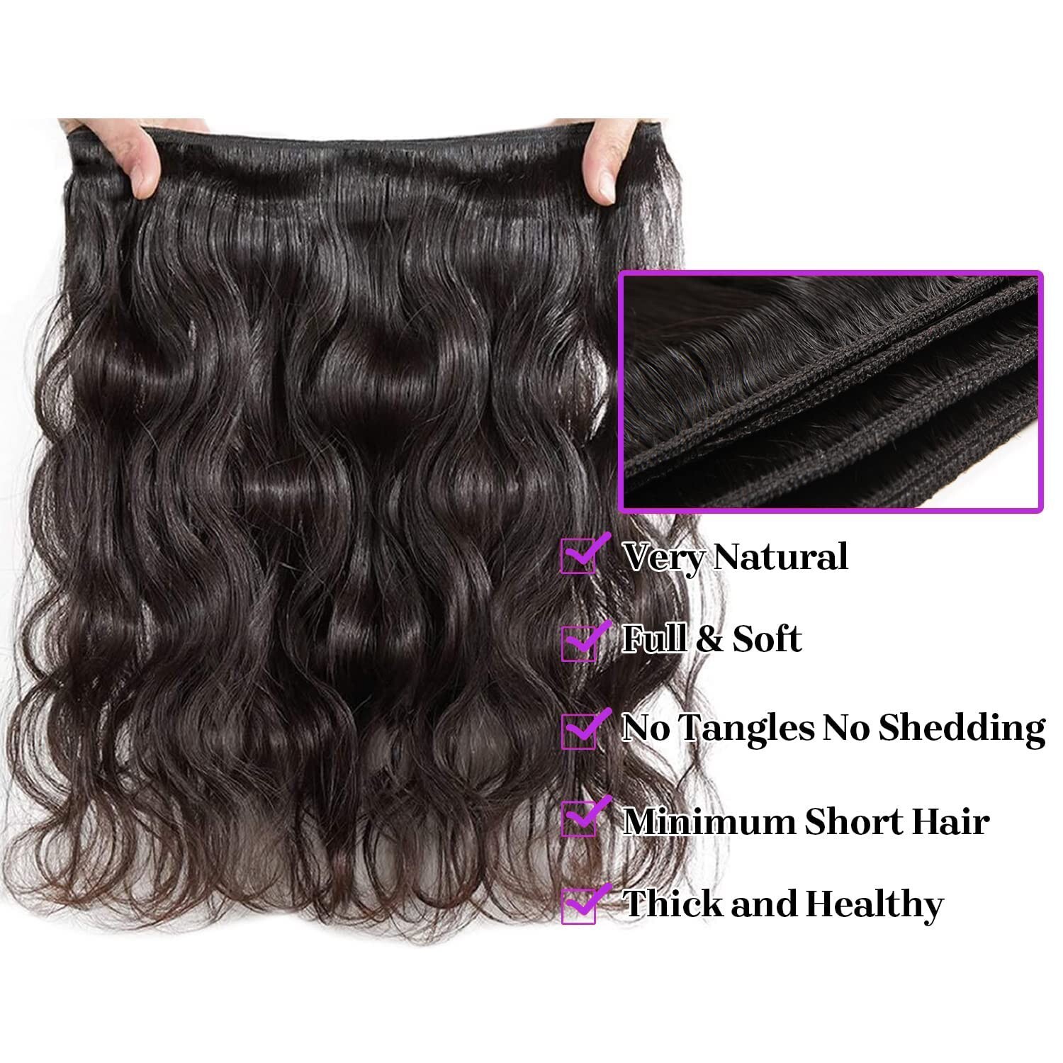 100% Human Hair Bundles Body Wave Bundles Remy Virgin Hair Extensions Weft