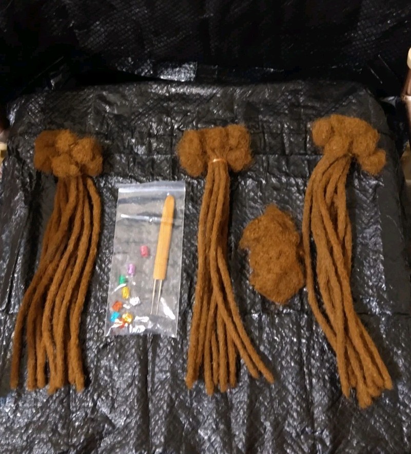 100% Human Hair Dreadlock extensions 12in Color 30.4 Packs of 30. 120 Dreadlocks