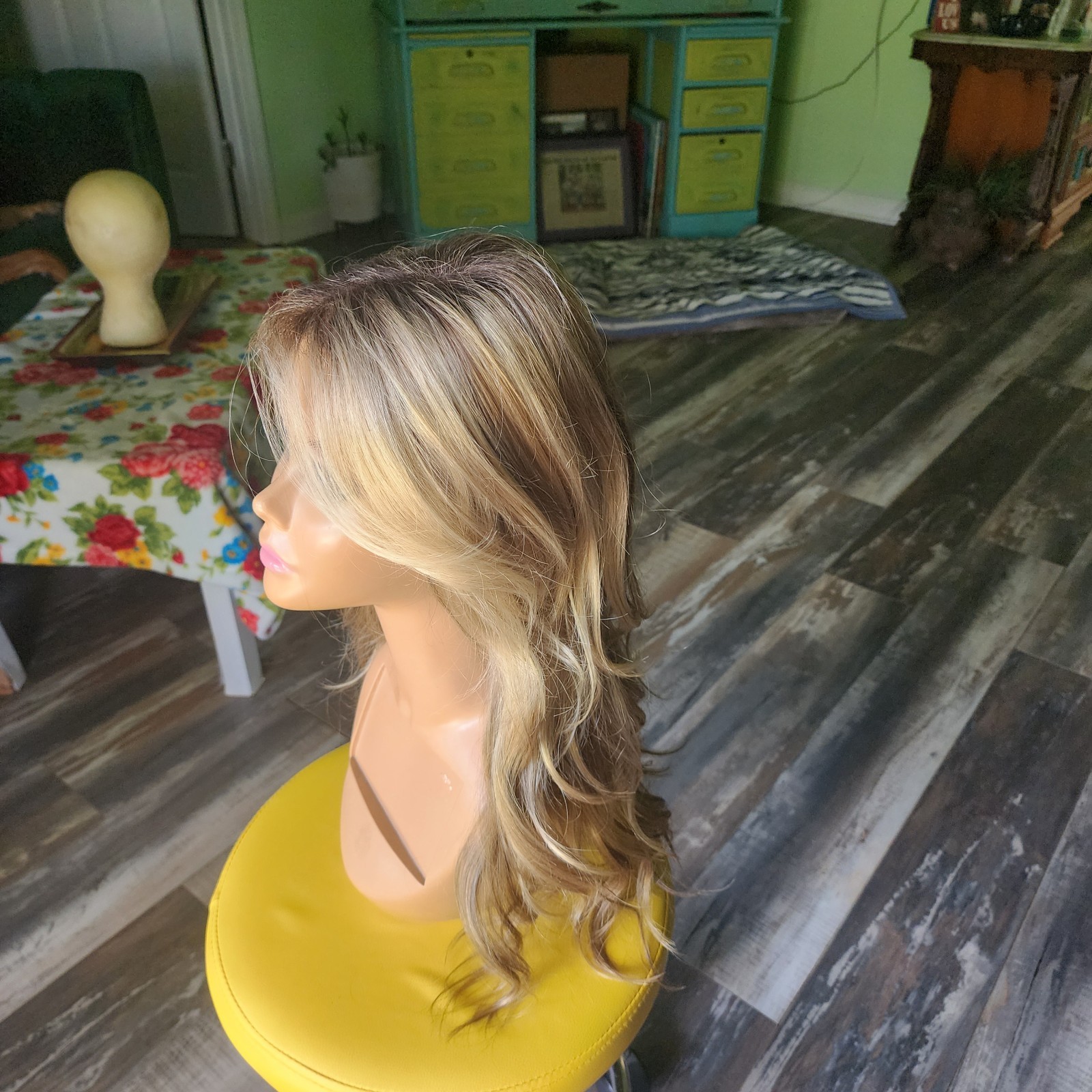 Long Rooted Blonde Synthetic Wig