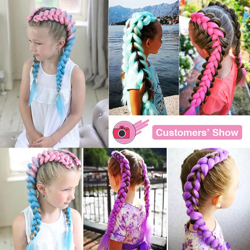 24Inch Synthetic Yaki Straight Braiding Hair Extensions for Women Dreadlocks