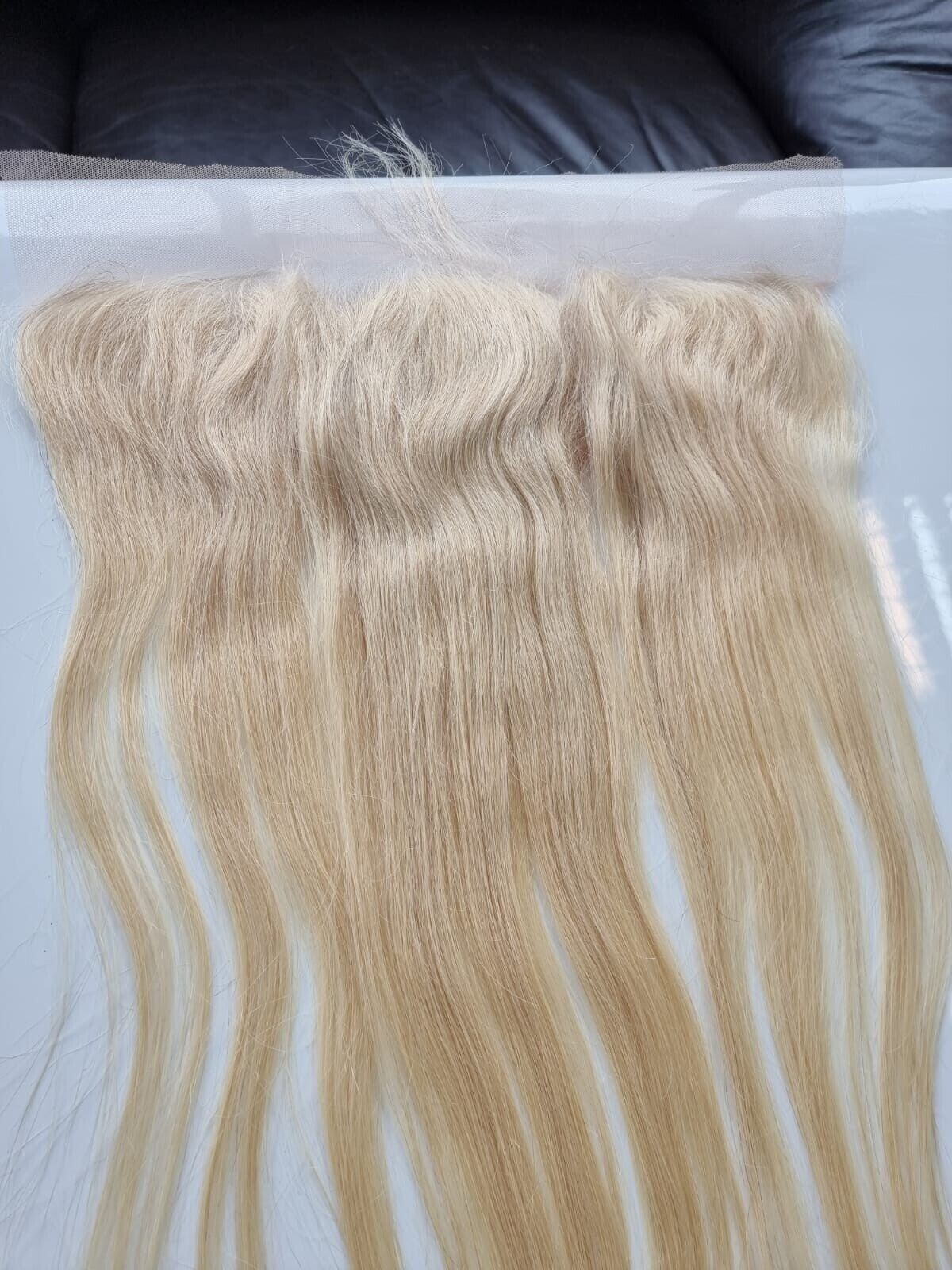 26″EXTRA LONG Brazilian Virgin Human Hair STRAIGHT BLONDE 613# 13X4 Lace Frontal
