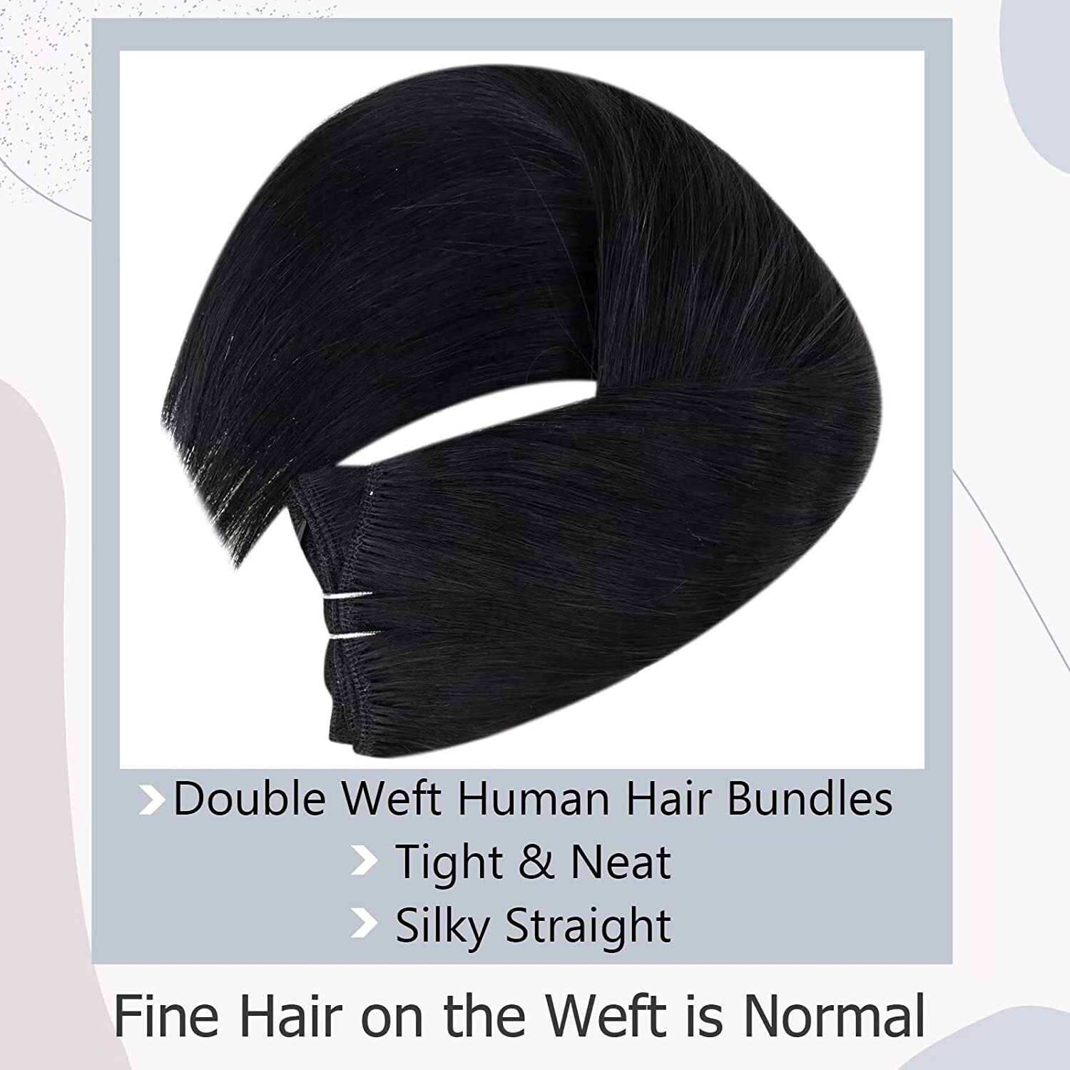Double Weave Sew in Virgin Human Hair Extensions Machine Weft Hair Full Head100g