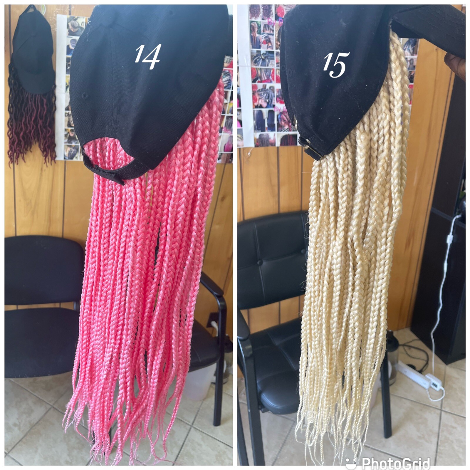 Baseball Cap Wigs With Straight Curly Braid Twist Locks Hairstyle Adjustable Hat