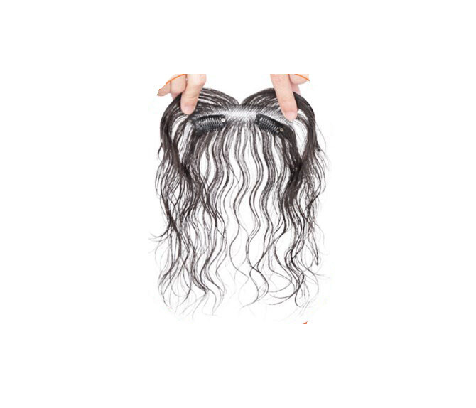 Thin Neat 100% Human Hair Forehead Hairline Wavy Bangs Hairpiece For Women