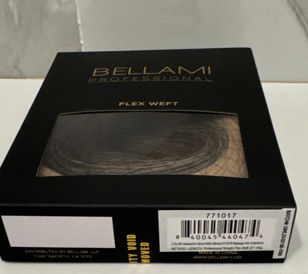 BELLAMI Pro. FLEX WEFT MOCHACHINO Brown/Dirty BLONDE #1C/18 Flex Weft 20” 145g