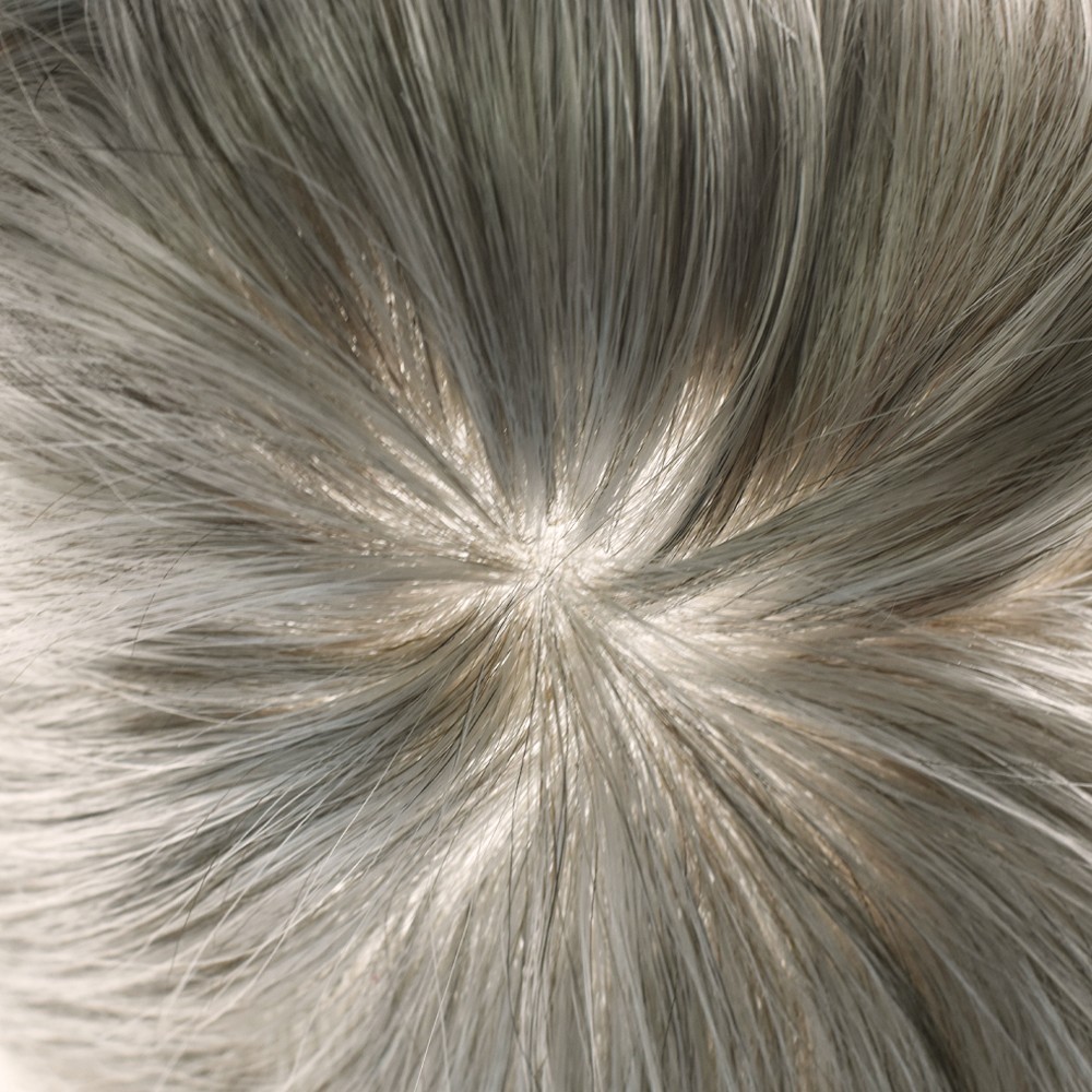 Mens Toupee Hairpieces Poly Skin Pu Black Brown Gray Hair Replacement System US