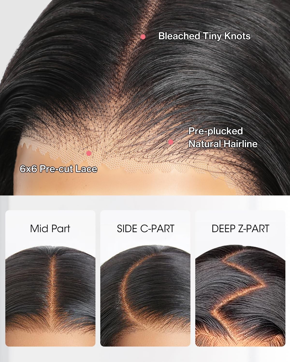 Layered Curtain Bangs Glueless Human Hair Wig – 16″ HD Lace Front Closure, Ready