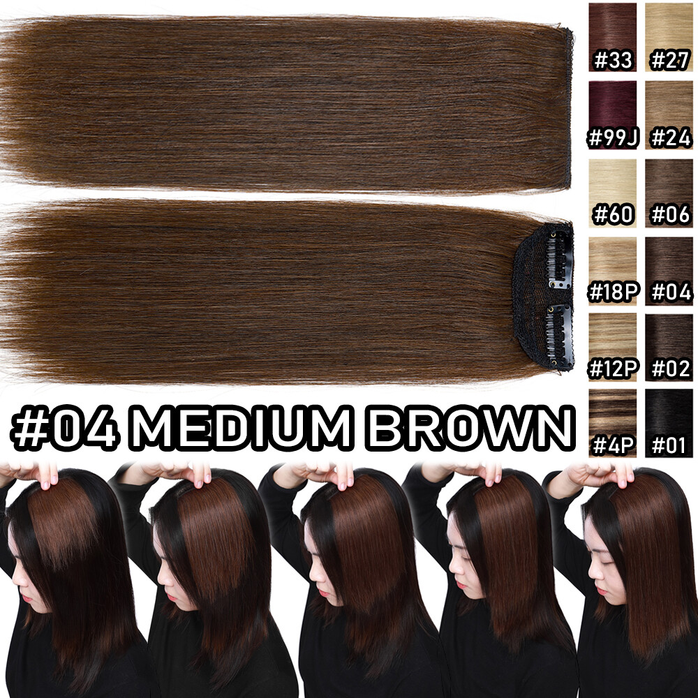 ONE PIECE Side Pads Clip In Real Remy Human Hair Topper Short Hair Extensions US