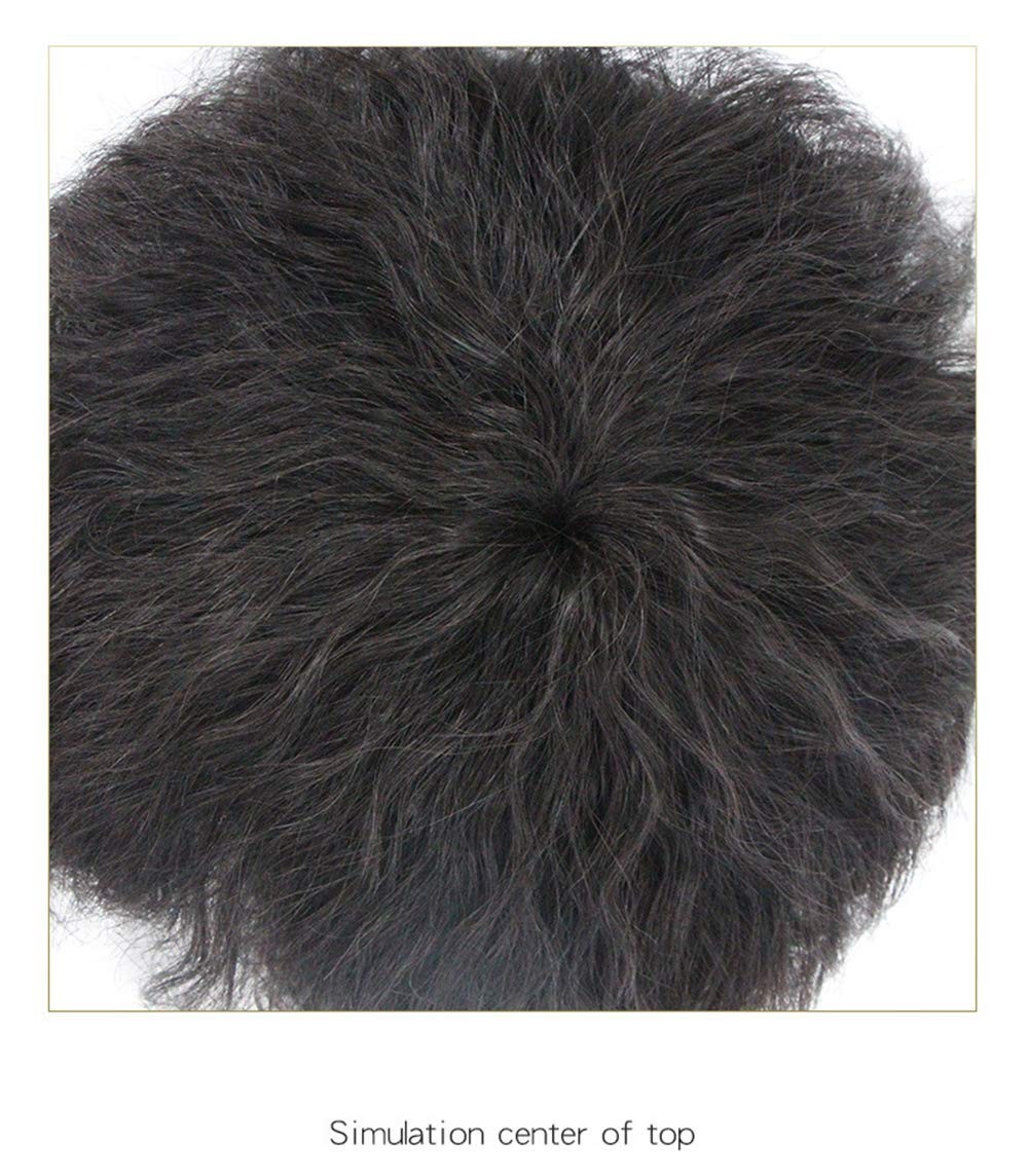 Seamless Clip in Kinky Curly Topper Replacement Replacement Wiglet Hairpiece