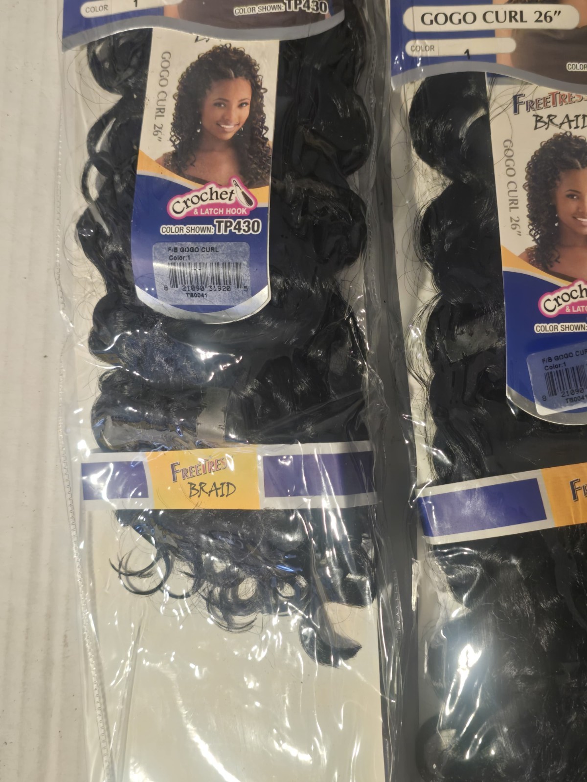FreeTress Braid Gogo Curl 26″ – Color 1 (Jet Black) – 2 Pack – New with Tags
