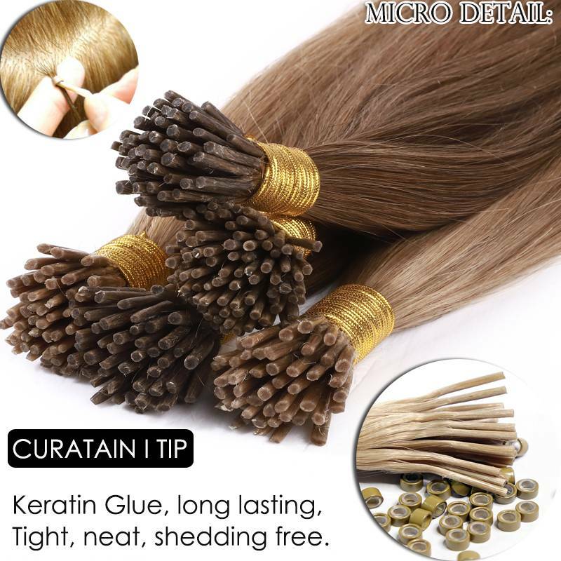 Stick I Tip Micro Loop Link Beads Remy Human Hair Extensions Thick 0.5G/S 1G/S