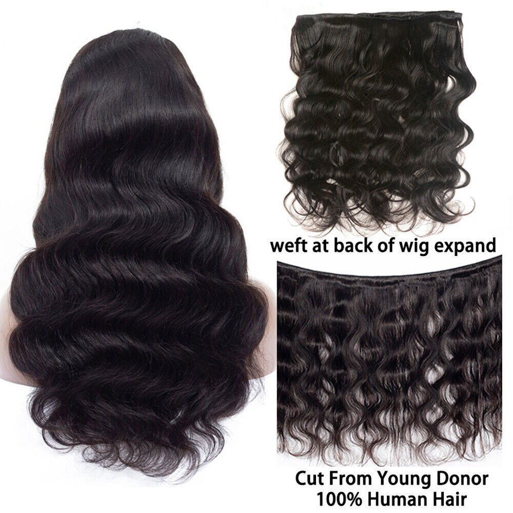 4×4 Silk Top Base with 13×4 Lace Front Human Hair Wig Natural Black Body Wave
