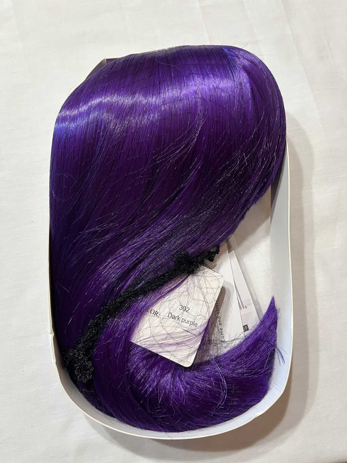 Lancaini Dark Purple Wig With Wig Cap Read Description Medium Cosplay Costume