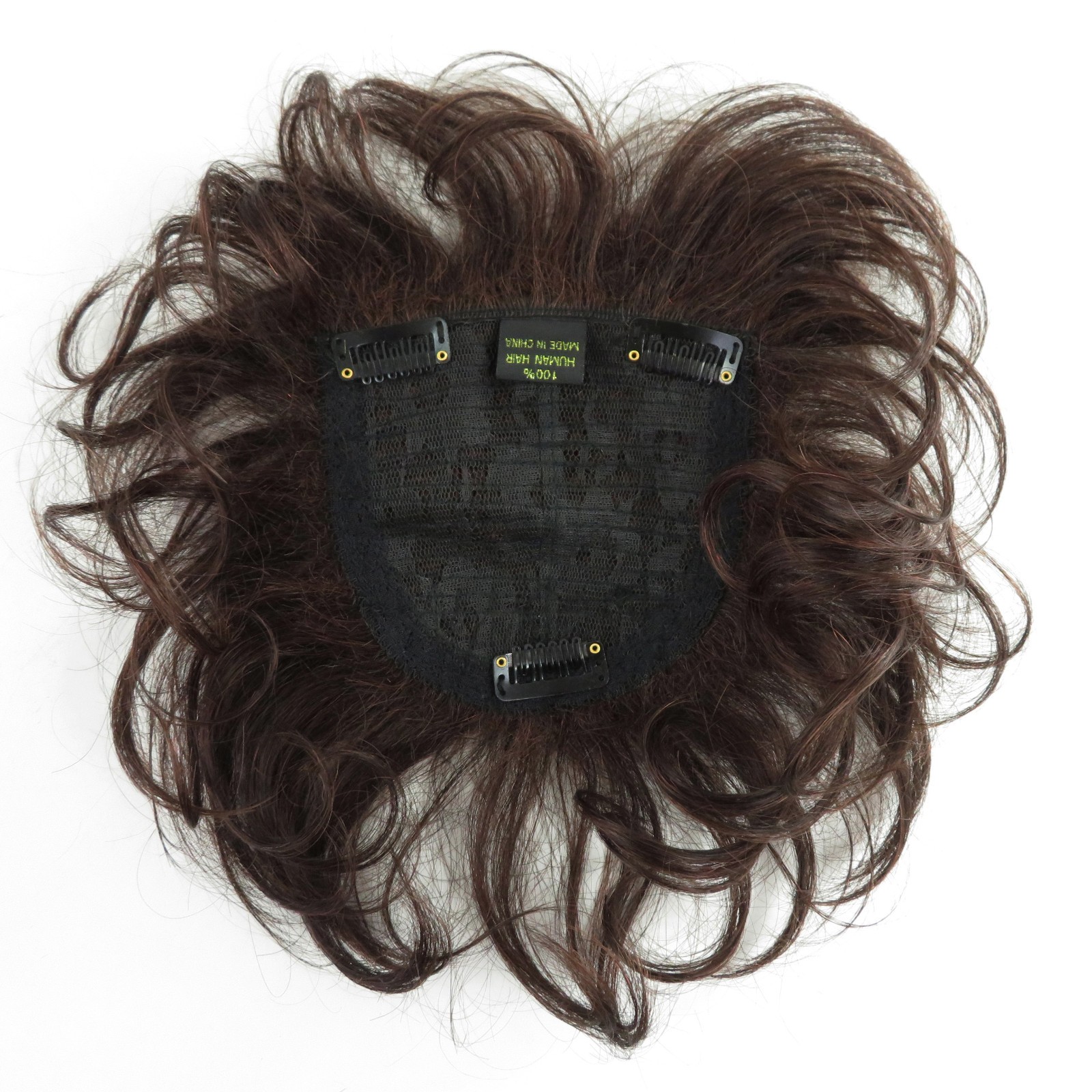 Fluffy Curly Wavy 100% Remy Human Hair Wiglet Topper HairPieces For Women