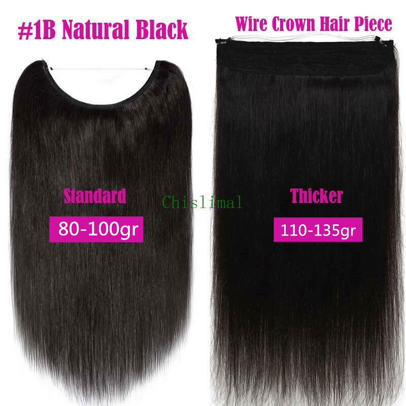 16-30 inches good Straight Remy Human Hair Hidden Invisible Wire Hair Extensions