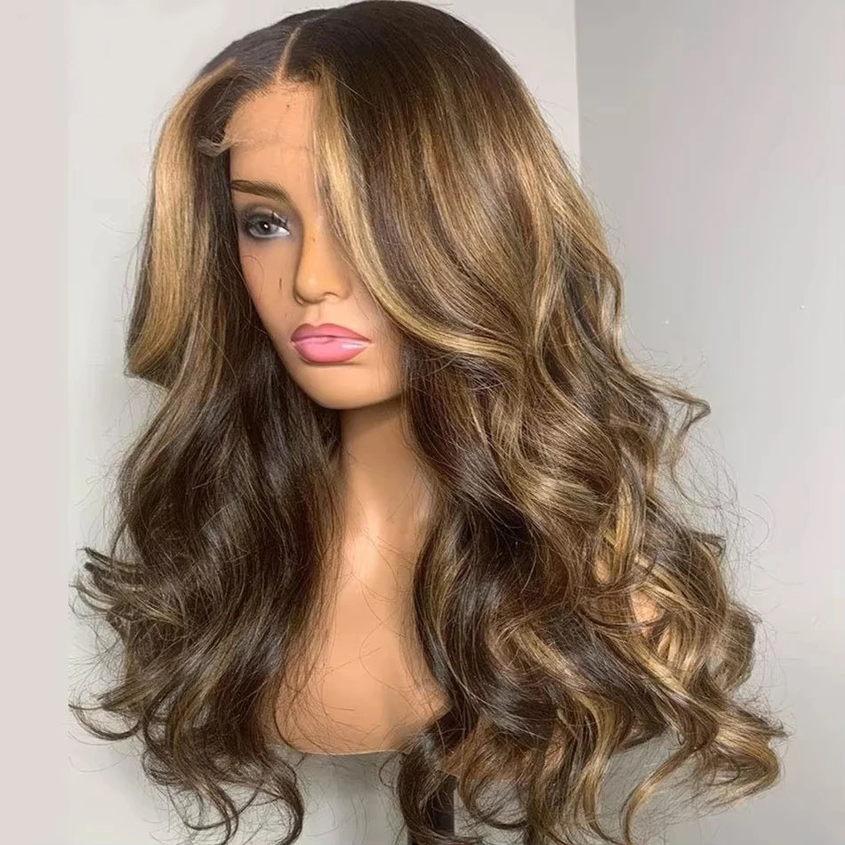 Highlight Blonde Human Hair Hd Lace Front Wigs Body Wave Glueless Wigs Brazilian