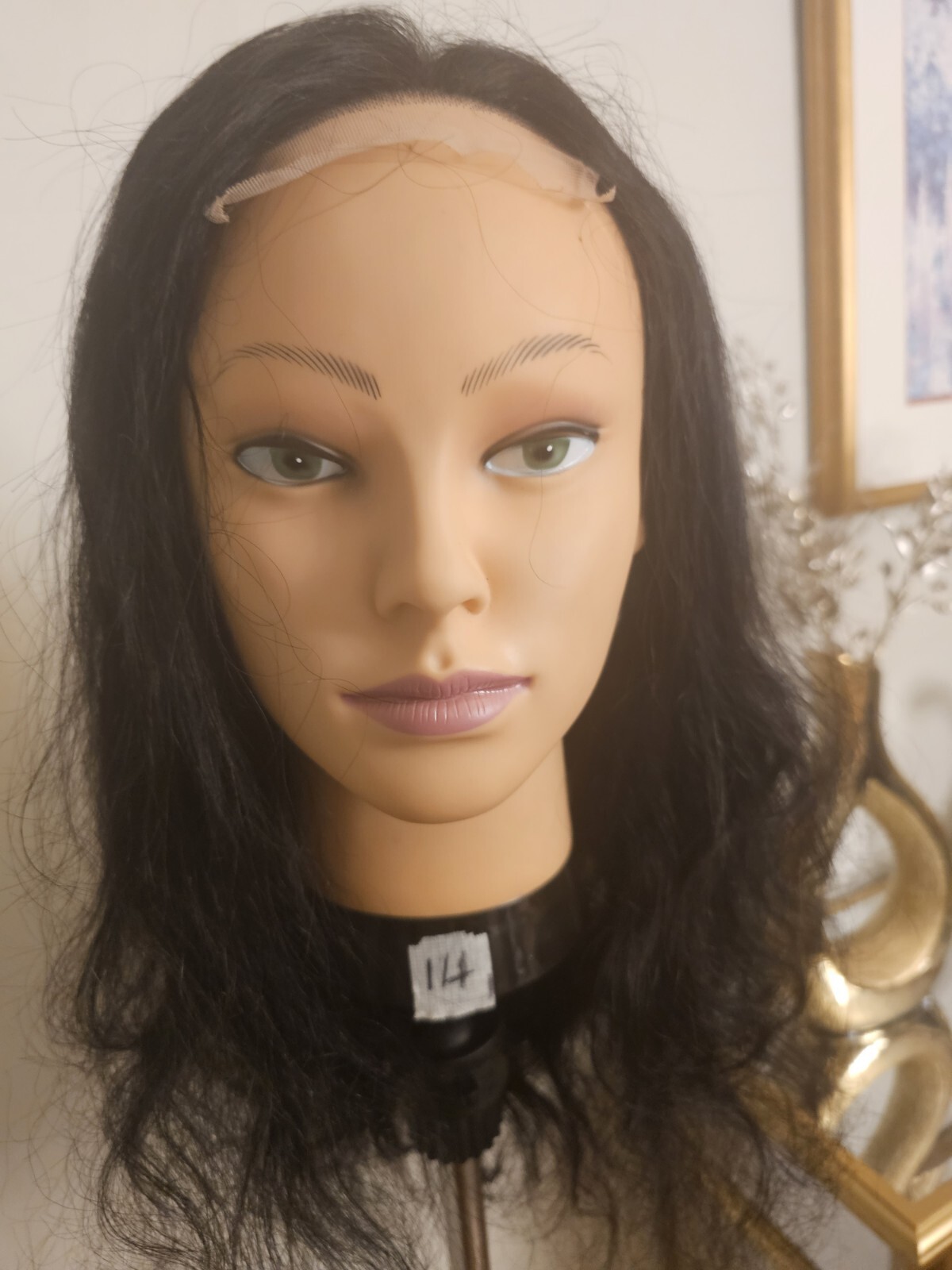 High Quality regular Top 22″ straight 100% Virgin Human Hair Lace Wig