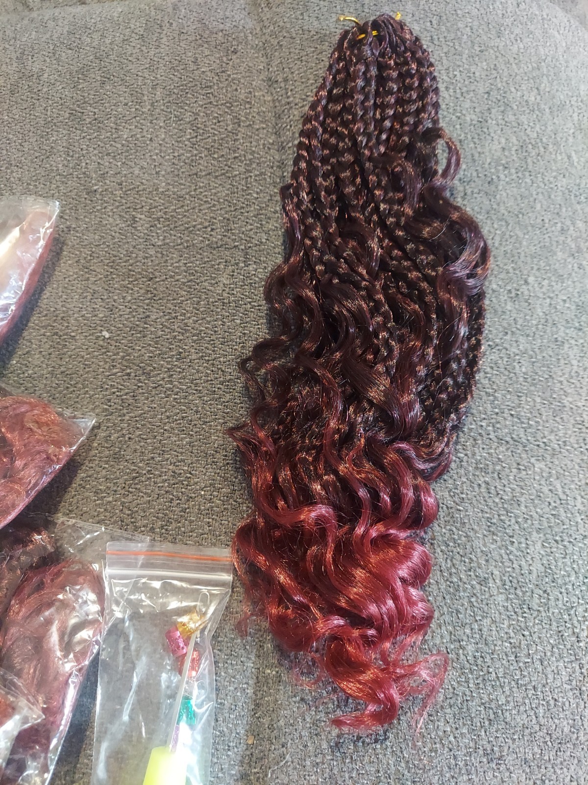 7 Black Goddess Faux Locs Crochet Hair Extensions Curly Ends Dreadlocks Hair