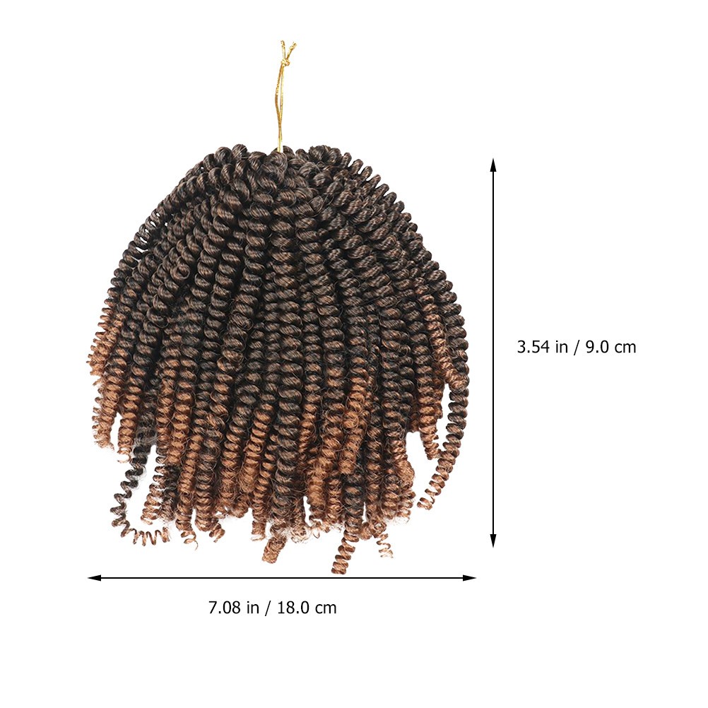 1Pcs Durable Dark Brown Spring Braids Crochet Hair Extensions for Decoration