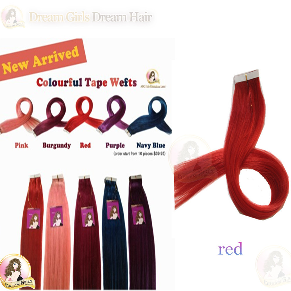 24”Indian Human Tapein Hair Extensions Double Drawn 100g Black/Brown/Blonde 40p