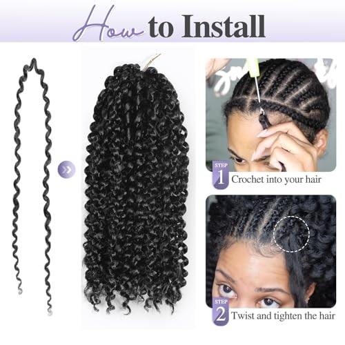 Afro Kinky Curly Braiding Hair Black Marlybob Jerry Curl 10 Natural Black
