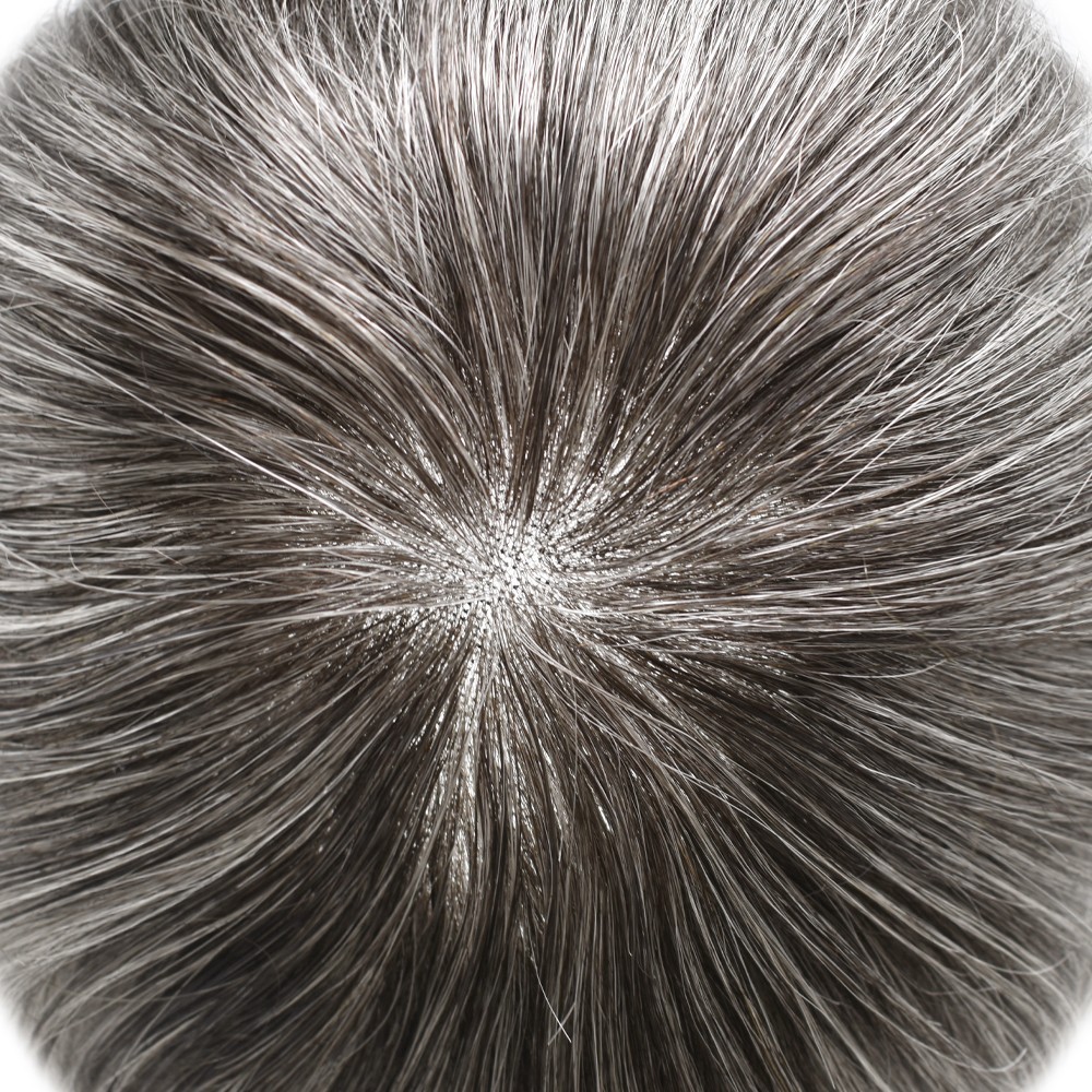 French Lace Front Mens Toupee Hairpiece Monofilament Hair System Replacement Wig