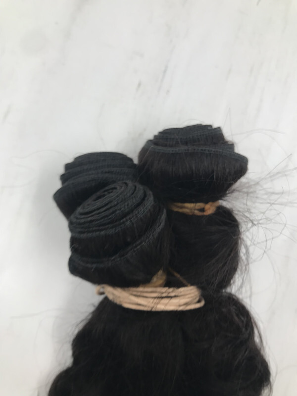 PACK OF 3 WOMENS 8″ WAVY DARK BROWN HAIR EXTENSION WEFTS