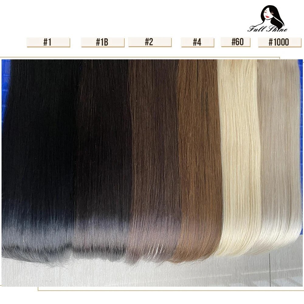 Full Shine 50 Grams 100% Real Clip Remy Human Hair Extensions Full Head Thick