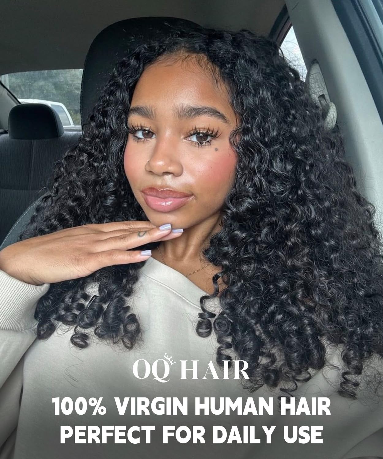 Burmese Curly Half Wig 24″ Human Hair, 180% Density, Glueless Headband Wig, Easy