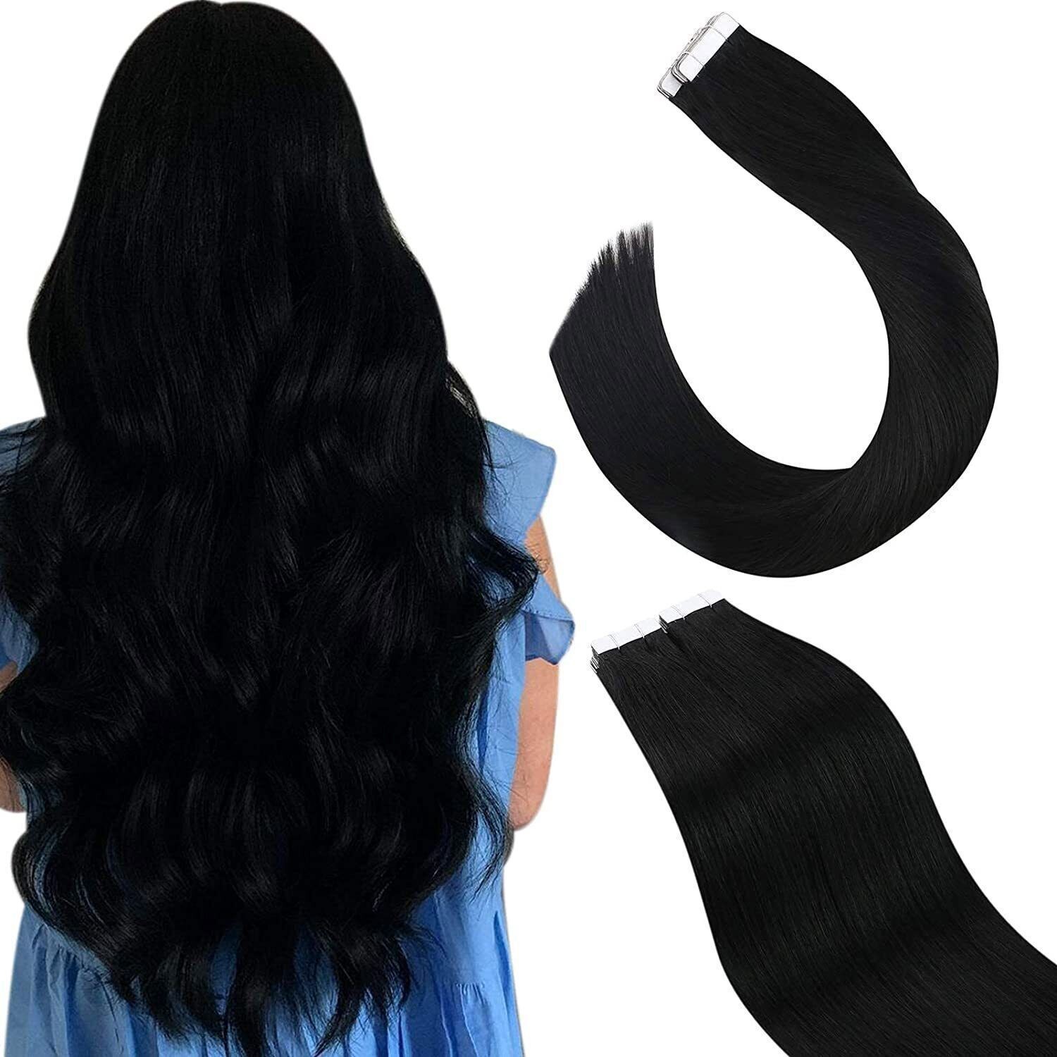 Tape In Remy Human Hair Extensions Double Sided Skin Weft Straight Fashion Hair