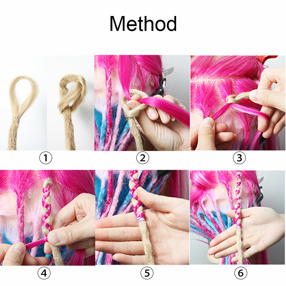 20″ Handmade Dreadlocks Extensions Single Ended Dreads Locs Afro Braids 10PCS