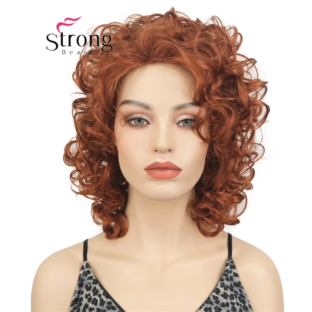 StrongBeauty Short Curly Wig Women Synthetic Natural Looking Daily Party Wigs