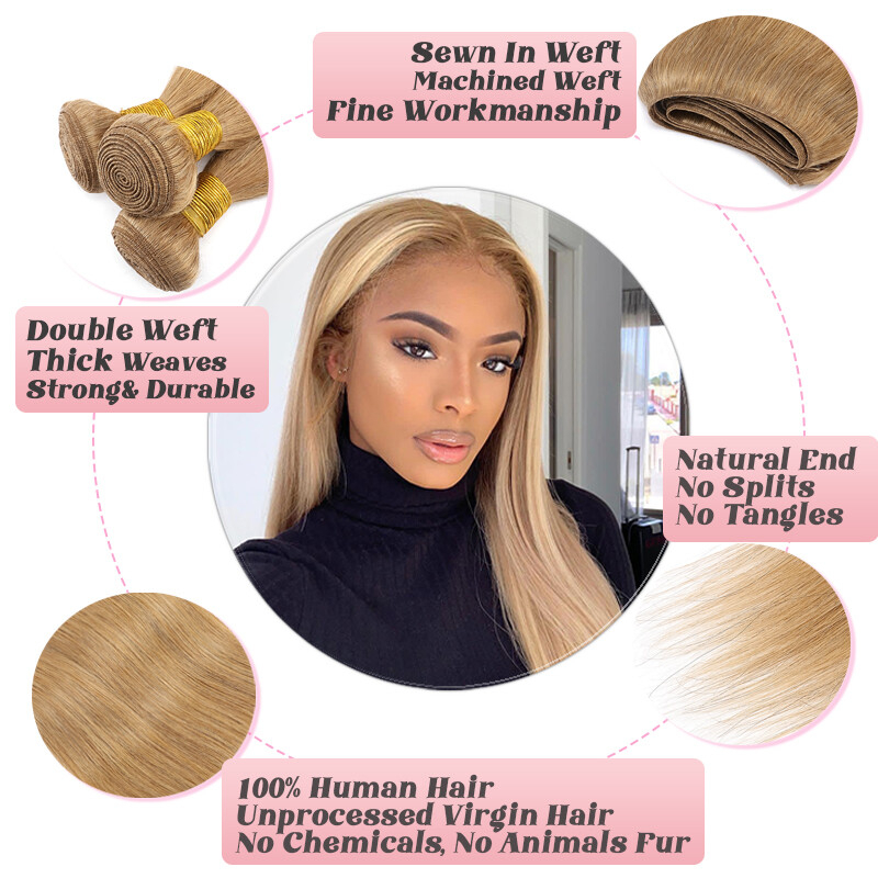 Unprocessed Brazilian Virgin Human Hair Bundles Weave Straight Body Wave 8-30 IN