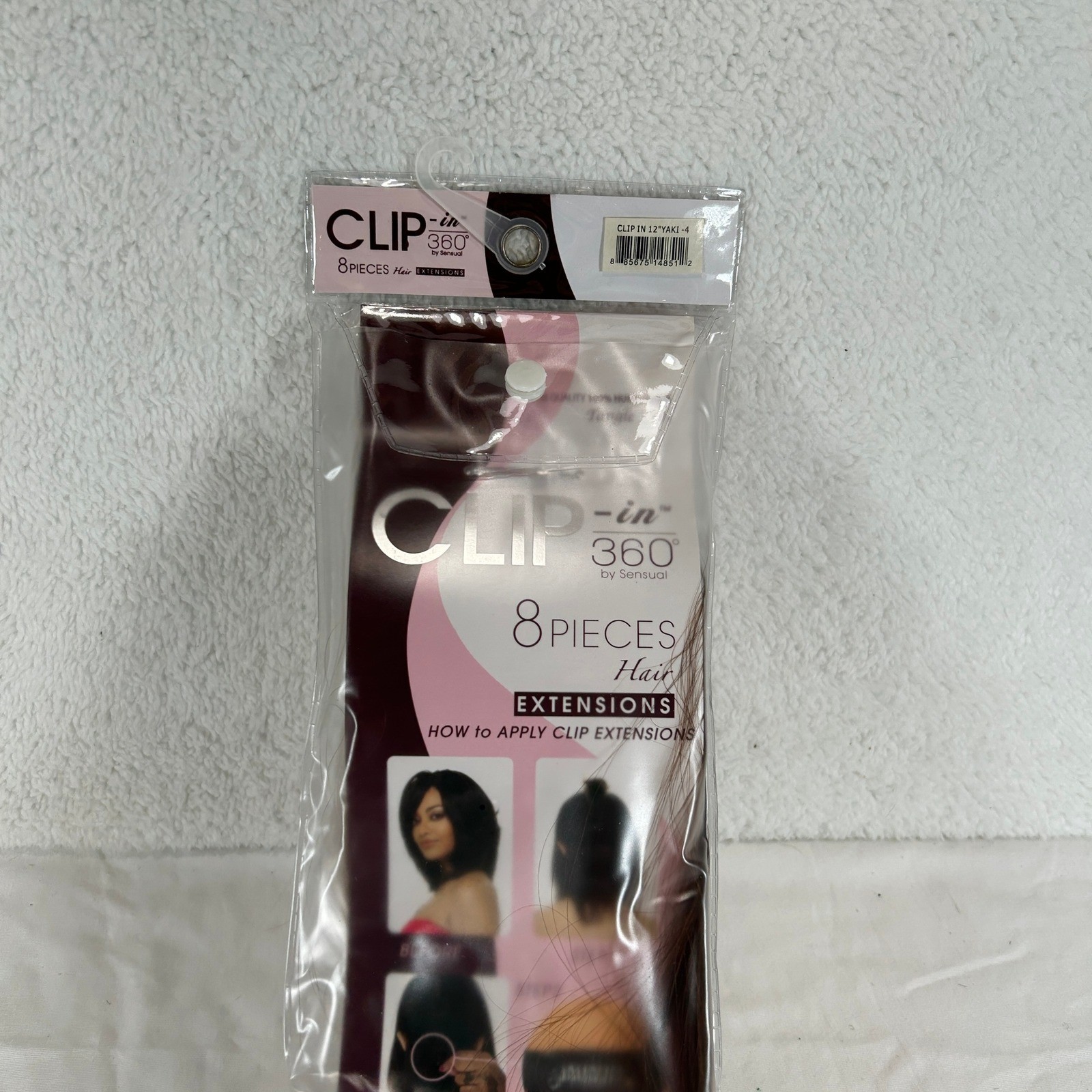 Sensual Collection Clip-In 360 8pc 100% Human Hair Extensions 12″ Yaki Color 4