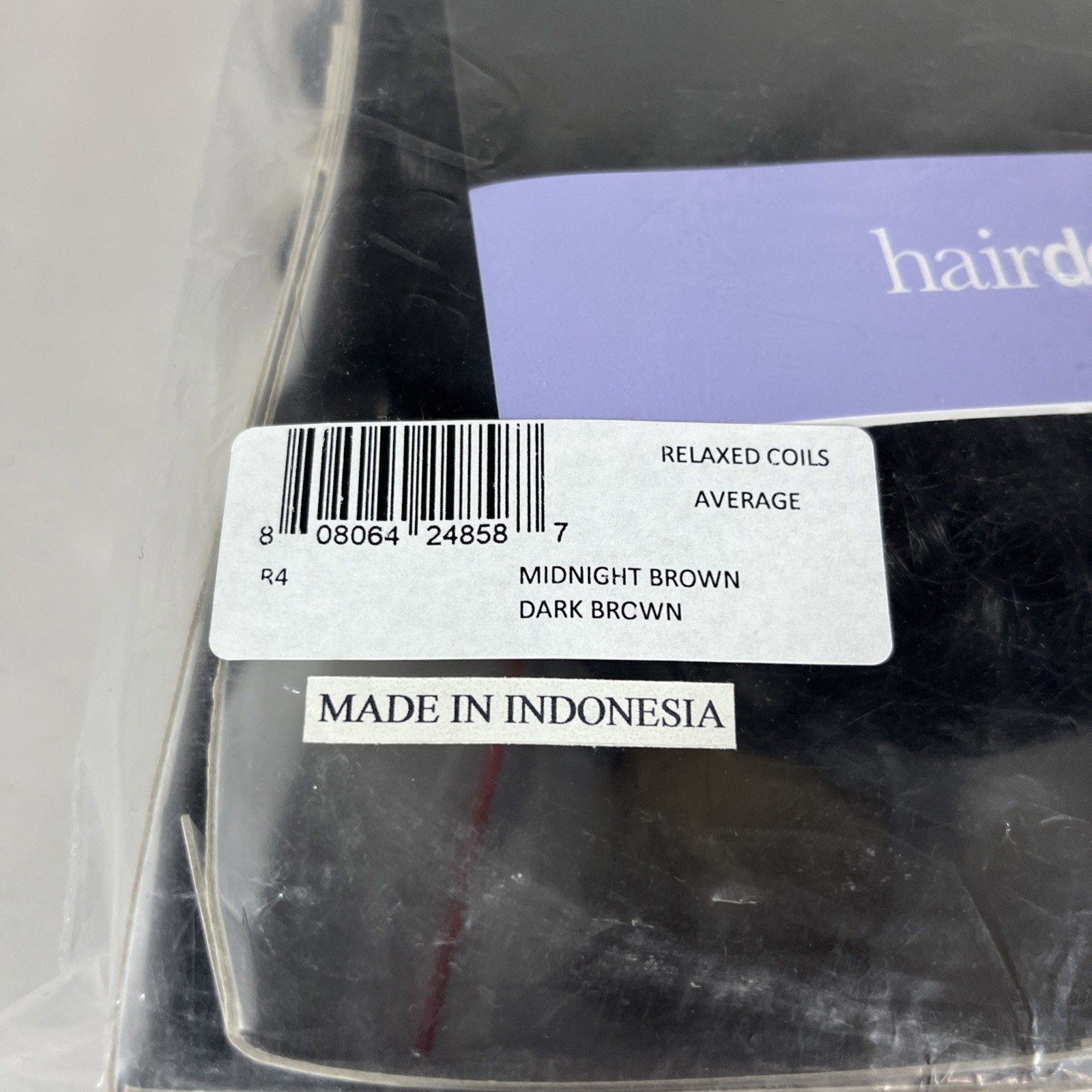Hairdo Relaxed Coils Mid Length Average Midnight Brown / Dark Brown Wig New