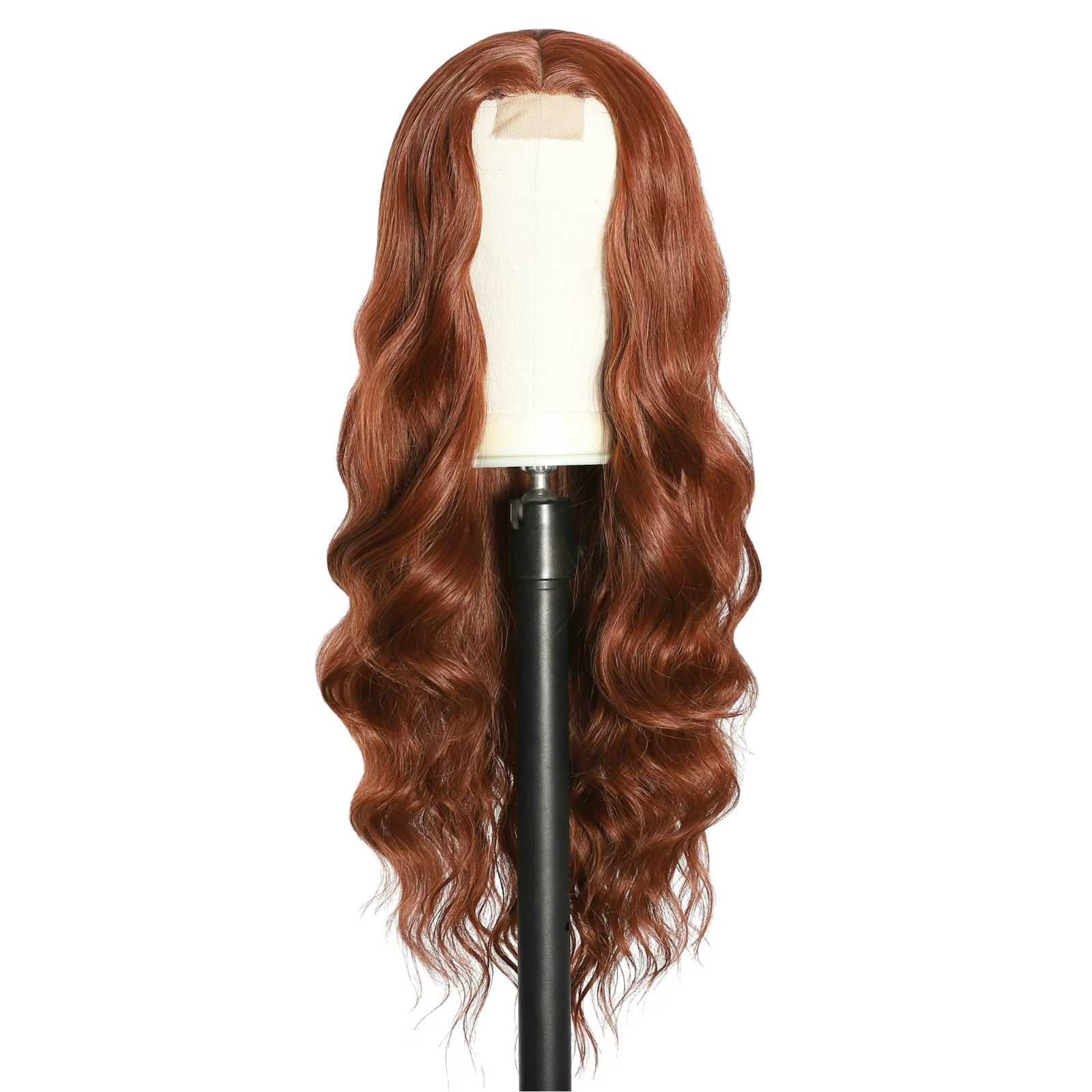 RYHAIR 30 inches Long Wavy HD Lace Front Auburn Wig